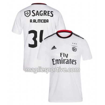 Completo Calcio Benfica Andre Almeida 34 Divisa Trasferta 2018/2019
